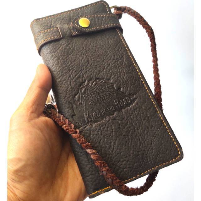 Dompet kulit asli harley davidson impor panjang