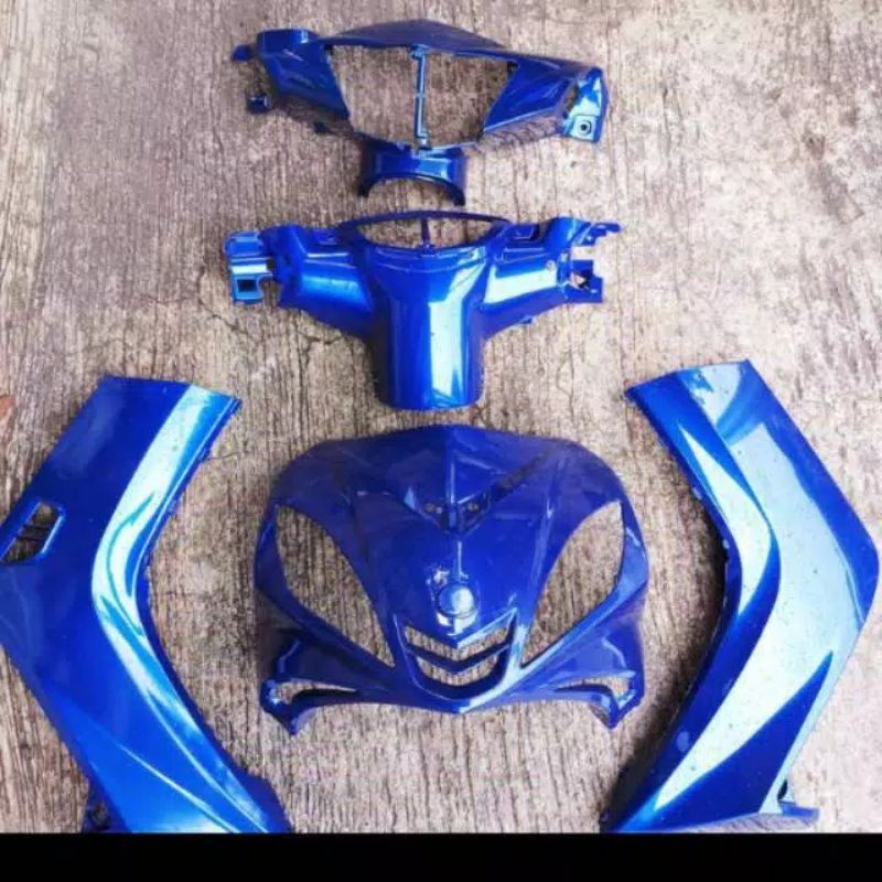 Cover body tameng,sayap,batok depan belakang Jupiter MX old biru