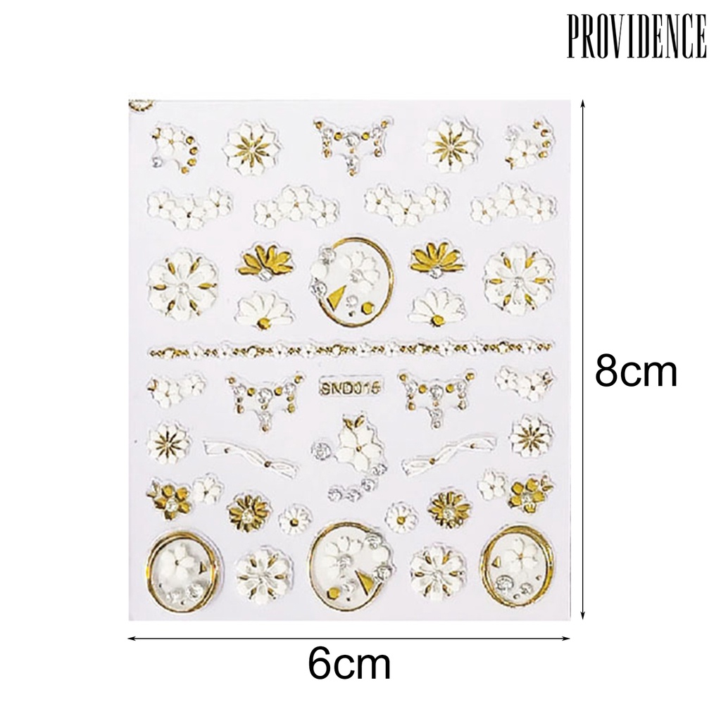 Providence 20Pcs/Set Nail Sticker Embossed Style Starry Patterns Metallic Effect Luxury Nail Decals 5D Stickers for Manicure