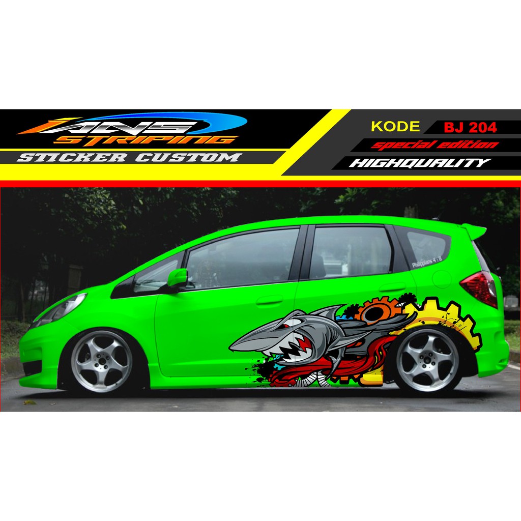 STICKER MOBIL, STICKER HONDA JAZZ