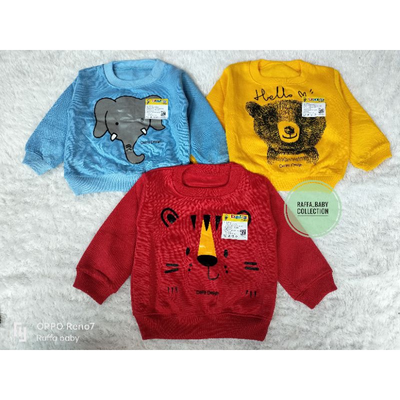 DAFFA SNI ..sweater atasan bayi/anak motif