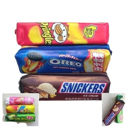 Kotak Pensil Motif Snack Food Fruit and Drink