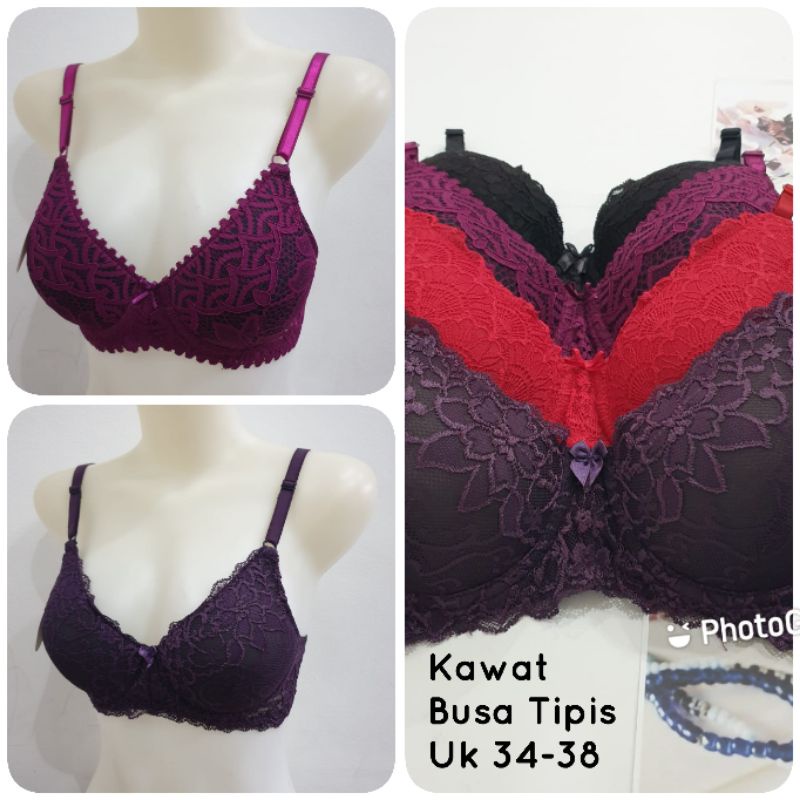 Bra | Bh Modesty Kawat Full Brokat Busa Tipis Kait 2