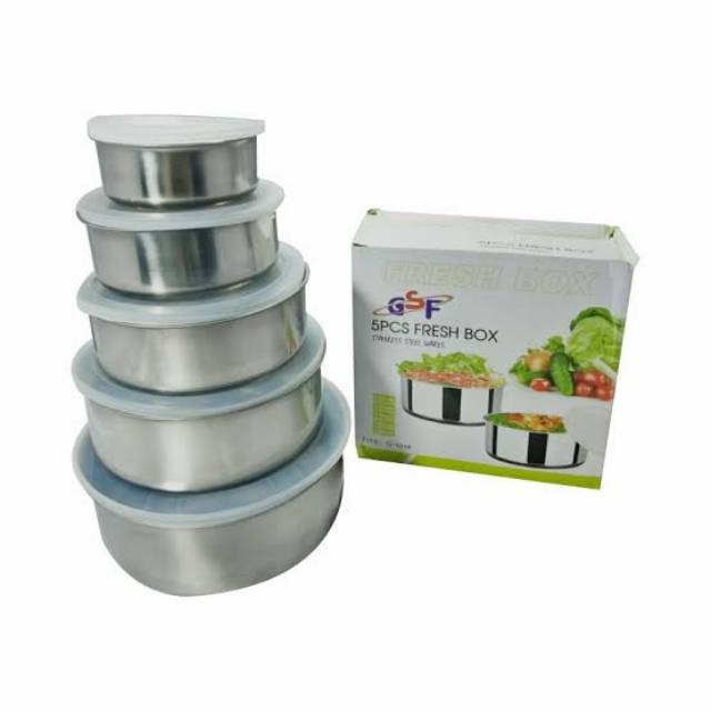 Fresh Box 5 in 1 Rantang Susun Stainless steel GSF 1018