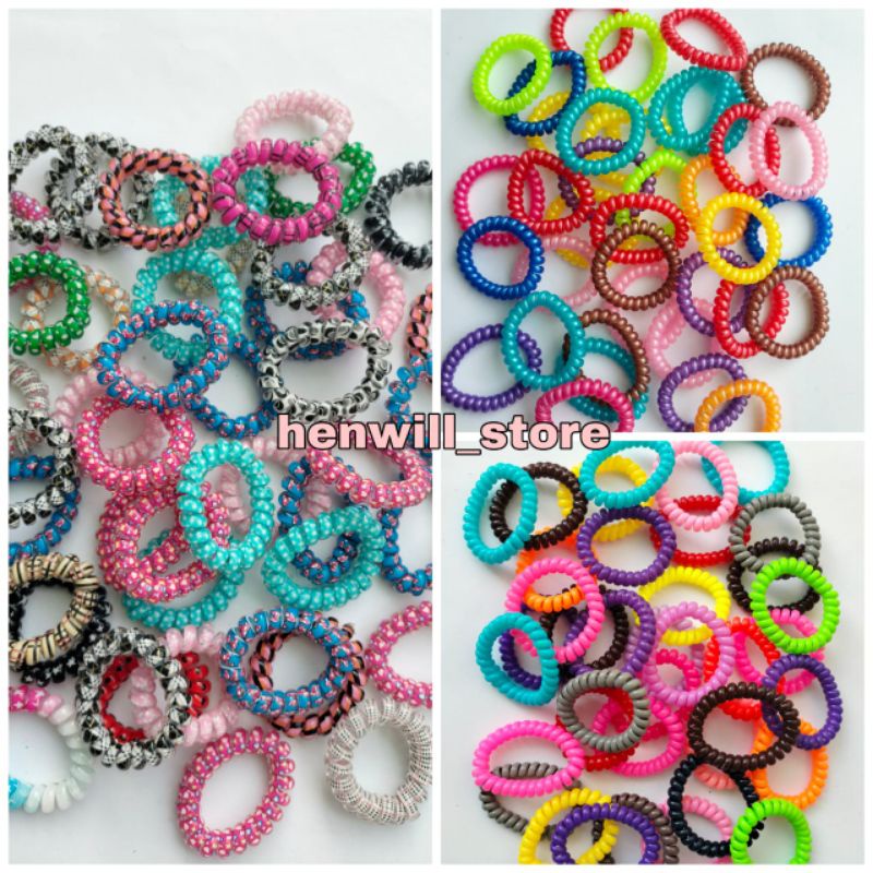 Ikat Rambut Kabel Motif corak /polos