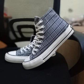converse checkered high tops
