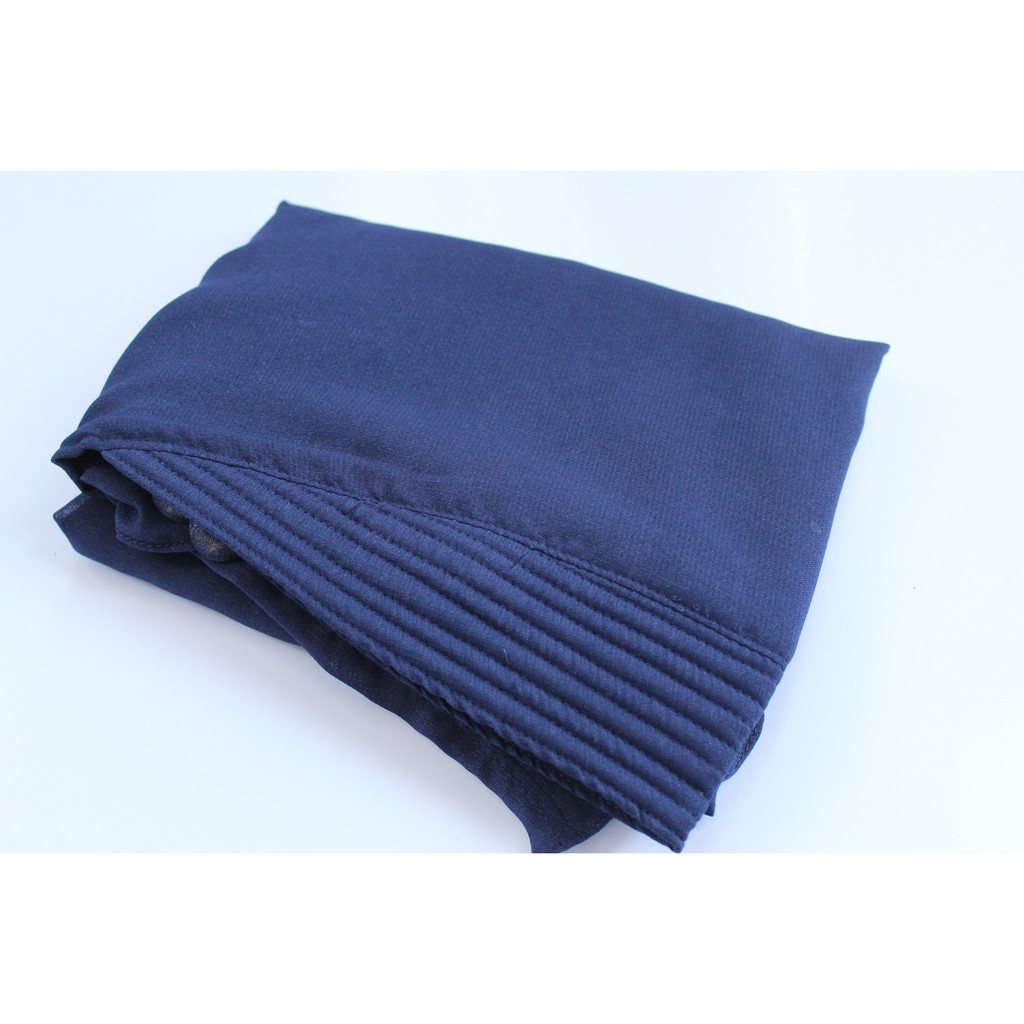 [BISA COD] KHIMAR RAUDAH JUMBO  2 LAYER FREE BROS / HIJAB SYARI / KERUDUNG JILBAB 2 LAYER TERBARU-navy