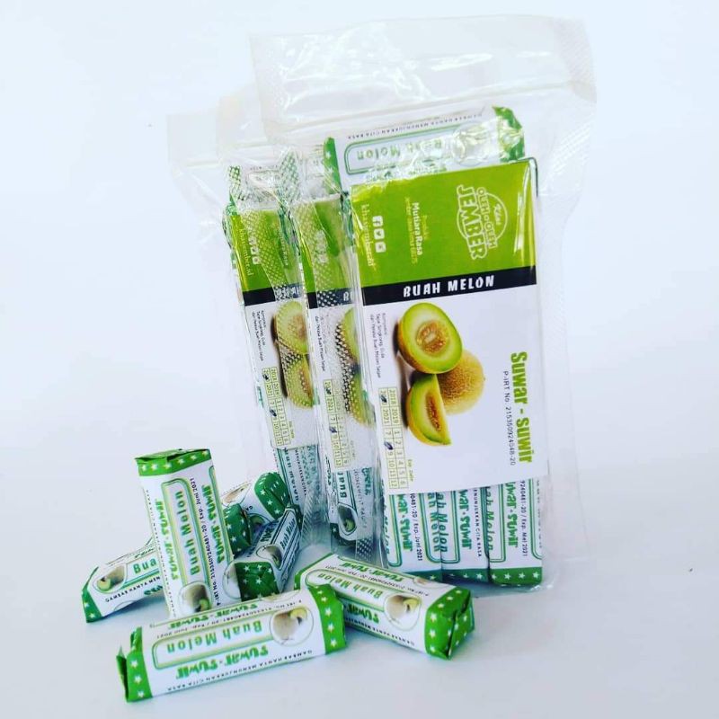 

Suwar-suwir rasa buah melon. Khas Jember. kemasan mini 205gr