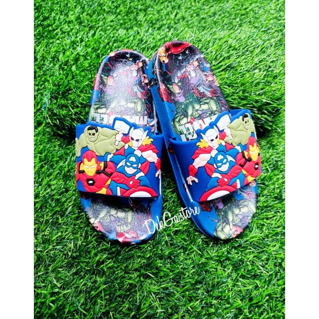 SANDAL SLOP ANAK AVENGER CAPTAIN SPIDER IMPORT 30-35