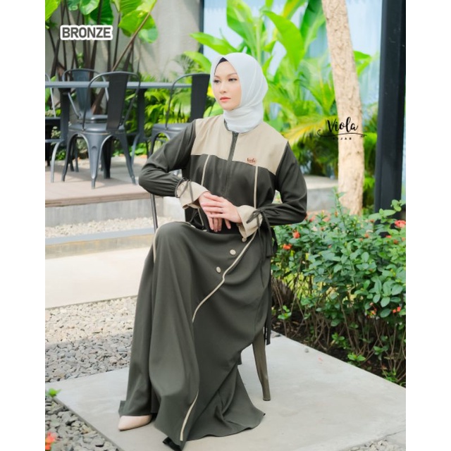 GAMIS NAIMA DRESS ORI VIOLA HIJAB TERBARU DRESS WANITA CANTIK KEKINIAN