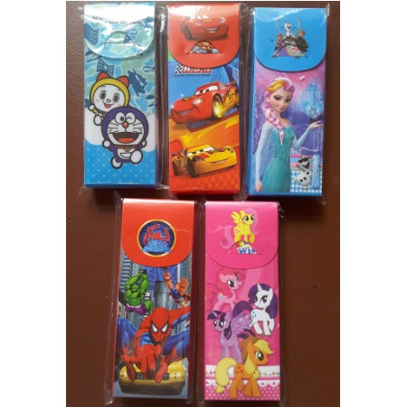 

Kotak Pensil Lipat / Tempat Pensil Rakit Tebal / Pencil Case Karakter