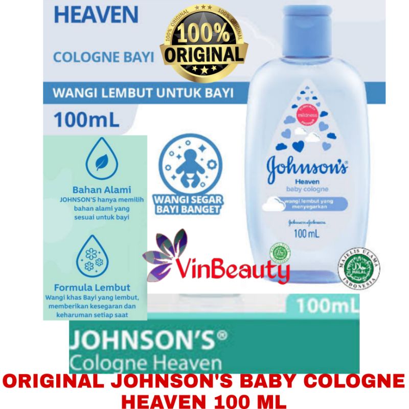 ORIGINAL JOHNSON'S BABY COLOGNE HEAVEN 100 ML / JOHNSONS COLOGNE BIRU 100ML