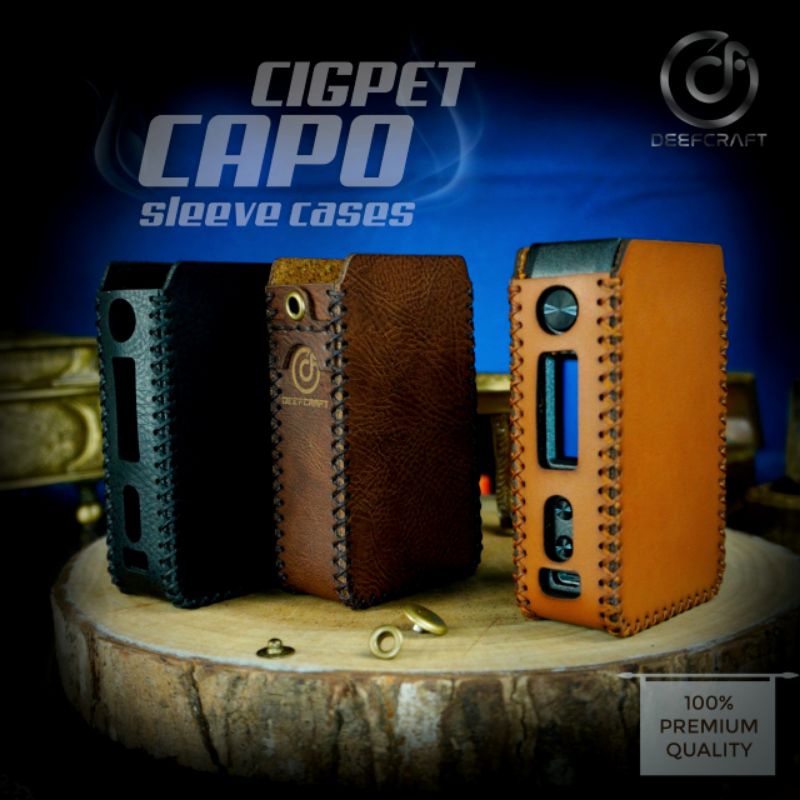 Premium Sleeve Case Cigpetcapo Free Tali Lanyard / Holder Casing Cigpet Capo Leather Sleeve Case