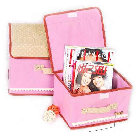 Kotak Penyimpanan Kain Motif 3 Kancing (Ukuran Besar)