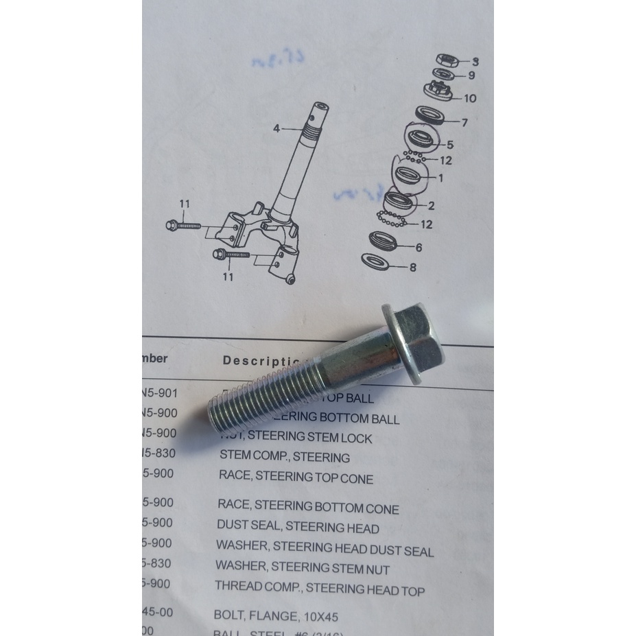 baut shock depan fork depan segitiga honda astrea grand prima legenda supra Beat Vario Original