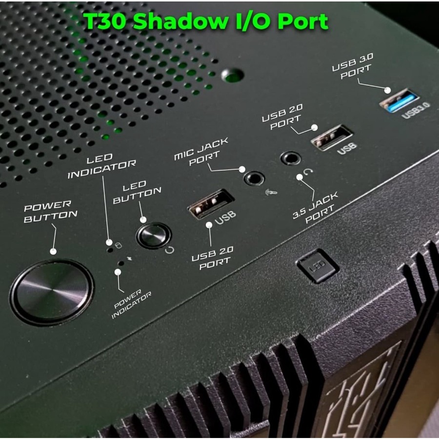 PC CASE / CASSING GAMING KOMPUTER T30 SHADOW