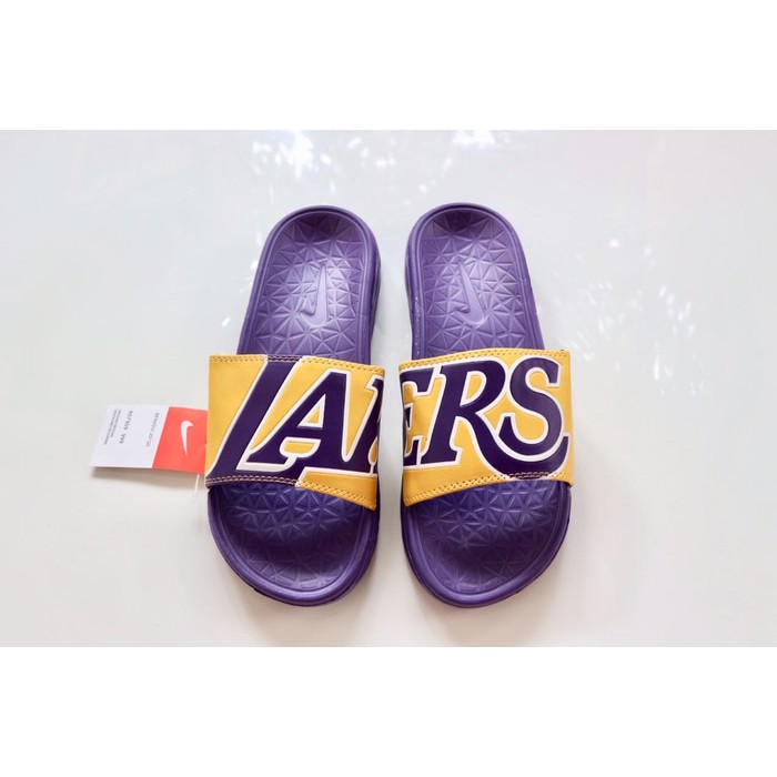 nike lakers slippers