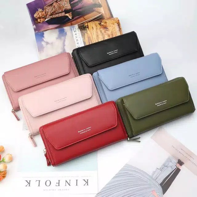 Dompet Lipat Wanita LUCINTA Kulit Sintetis Elegan Import