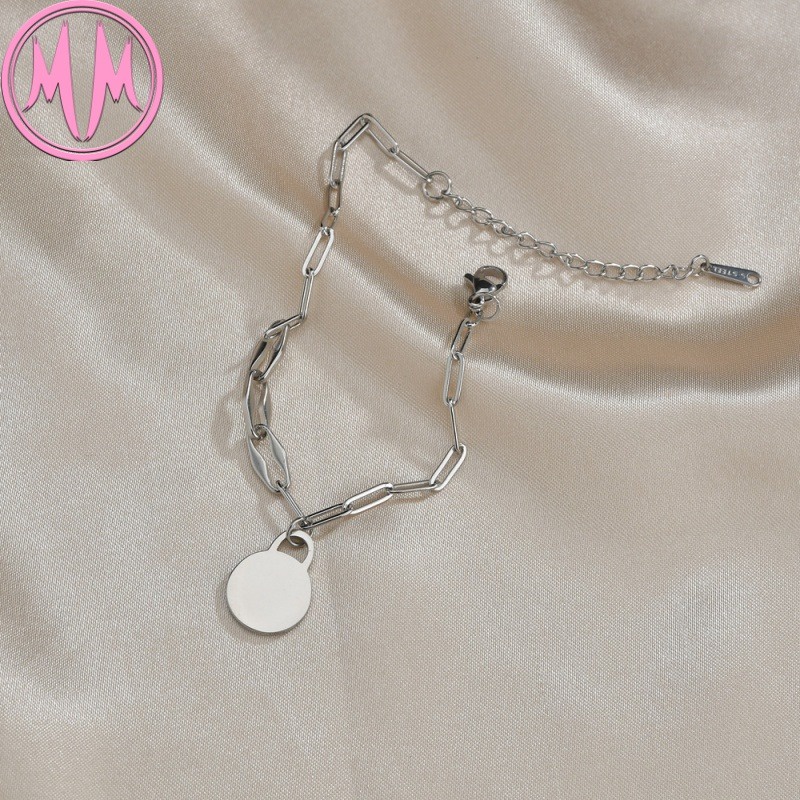 MORYMOSHI B508 Gelang Wanita Titanium Stainless Good Luck Anti Karat Anti Luntur Fashion Korea