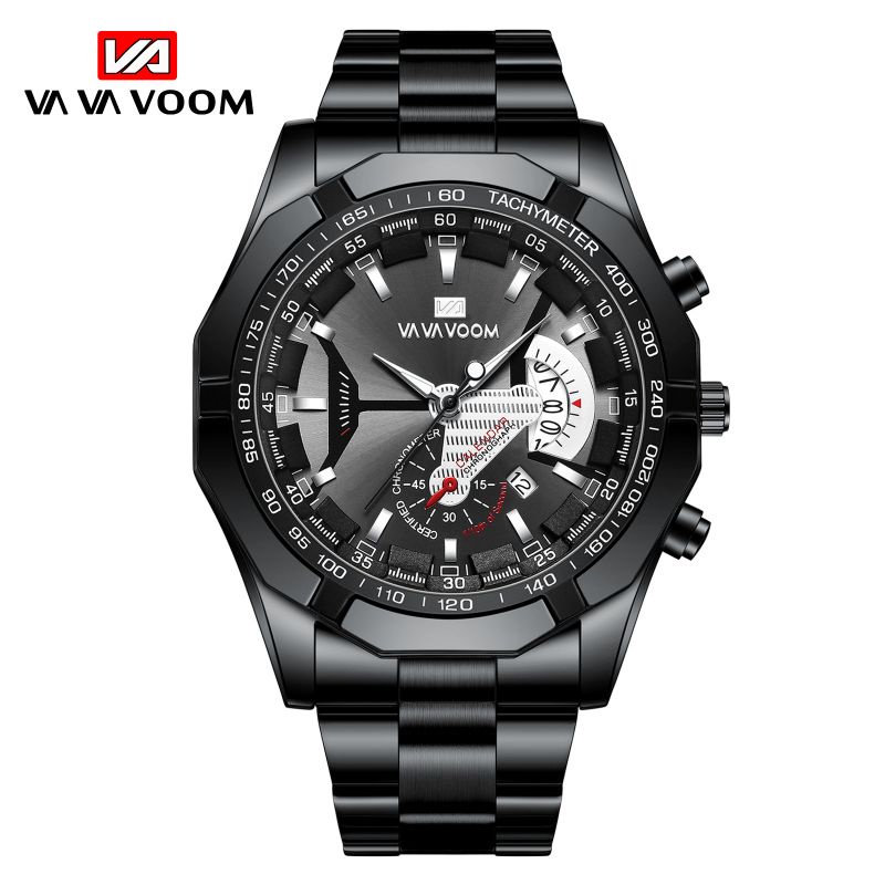 Jam Tangan Pria Rantai (FREE BOX) Men's Watch Vava Voom