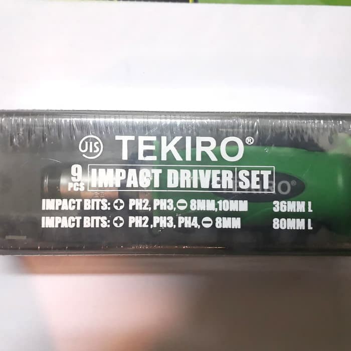 Tekiro obeng ketok 9 pcs / Impact Driver set 9 pcs