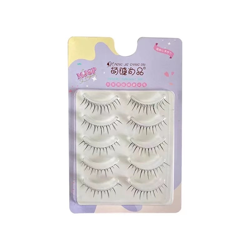 F83 - 5 PASANG FAIRY LASHES DOUYIN NATURAL Transparent Band Hybrid False Eyelashes Light Volume Makeup 3D Fake Eyelashes  Short Eyelash