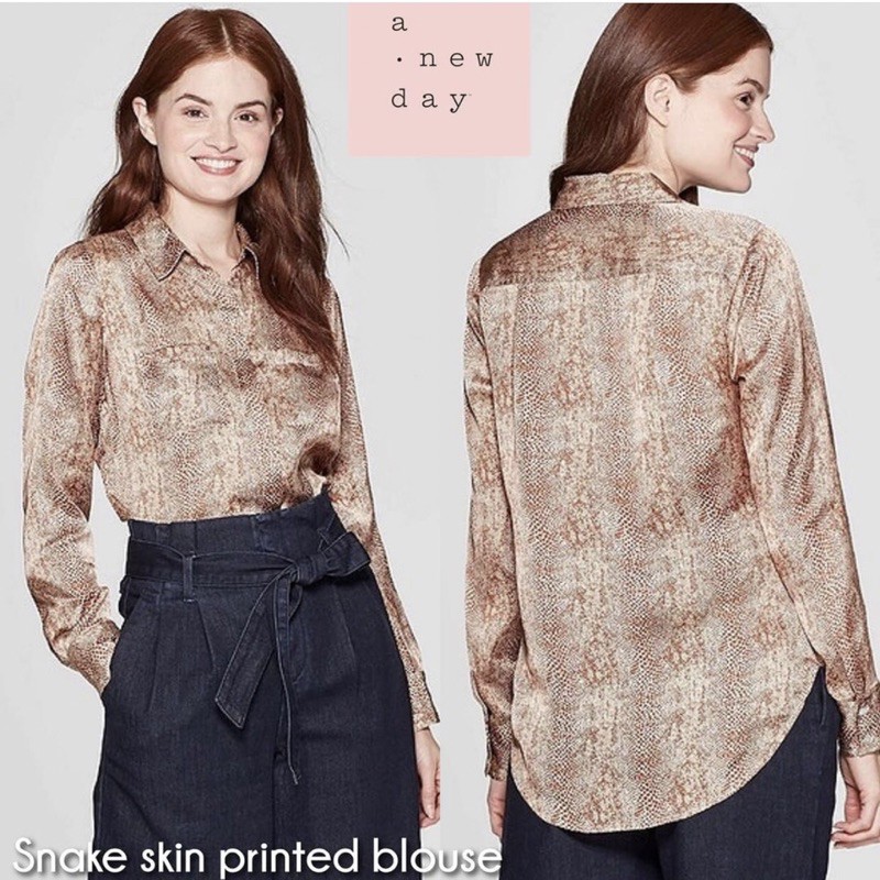 A new day Snake Satin Blouse