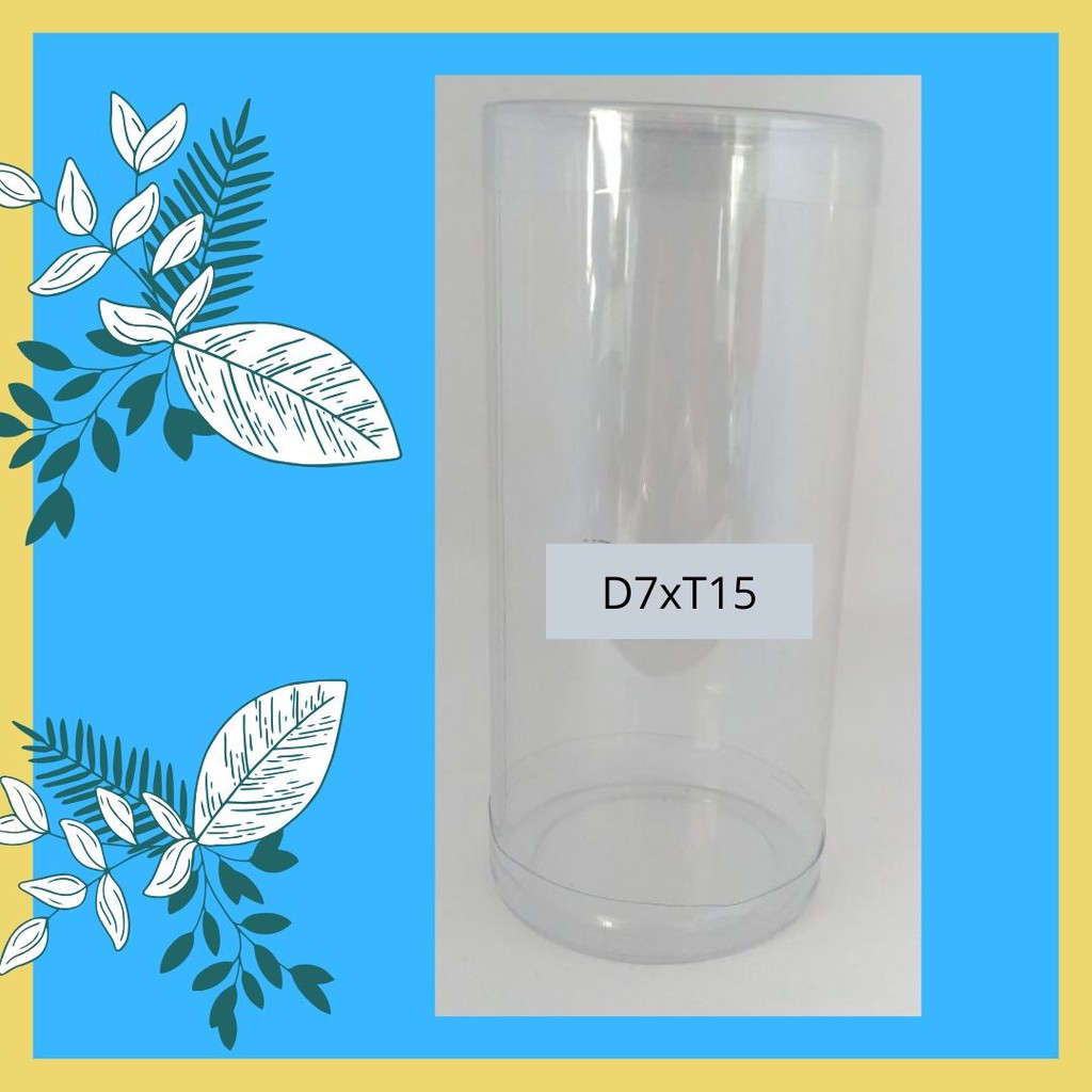 Mika tabung toples mika tempat kue lentur bisa untuk souvenir uk. D7xT15 perdus isi 12pcs