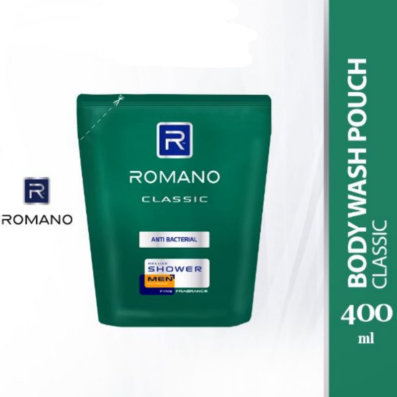 Romano Body Wash Pouch Classic 400Ml Sabun Mandi