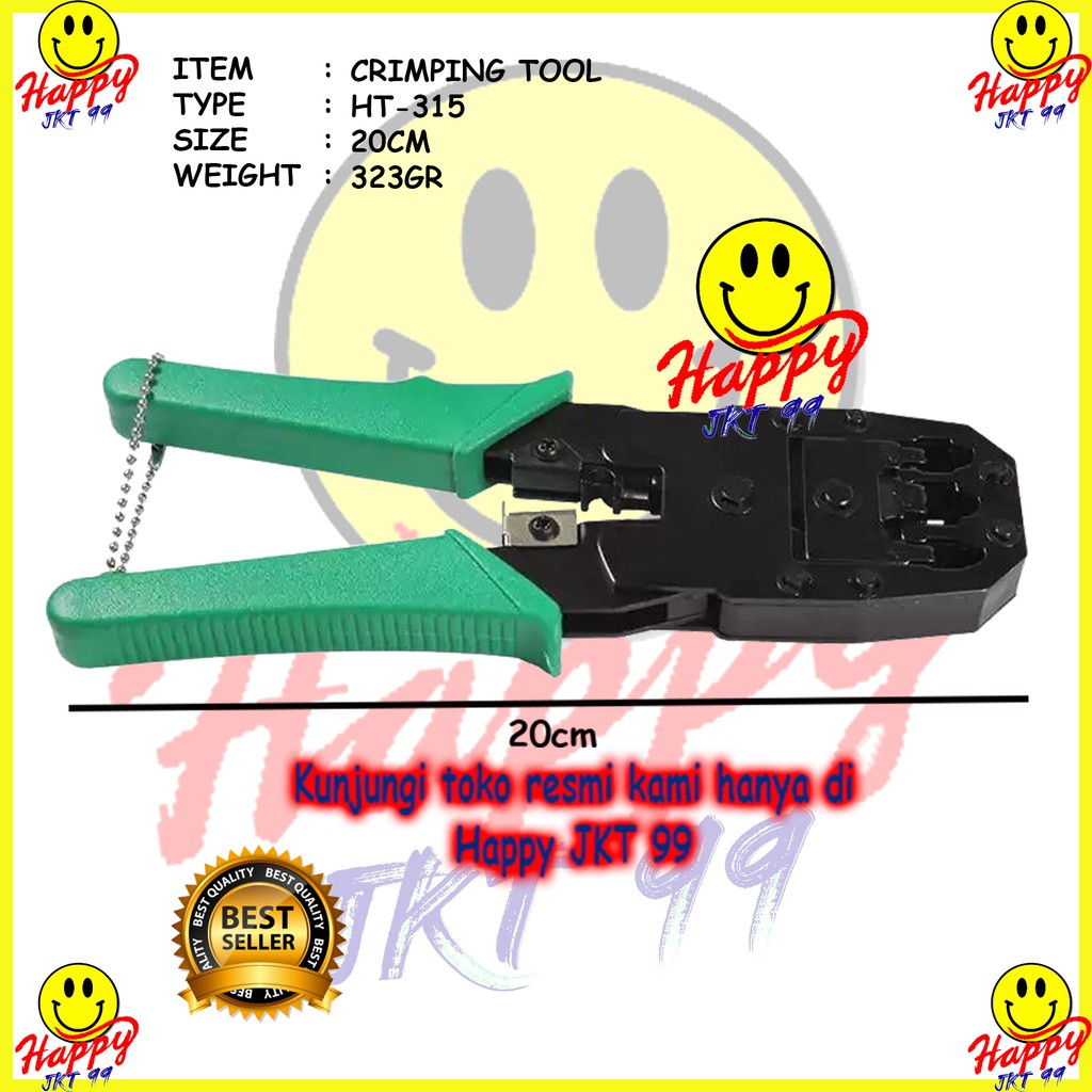 [ HAPPY JKT 99 ] CRIMPING TOOL RJ45 LAN TANG ORIGINAL BAGUS KUAT TAHAN