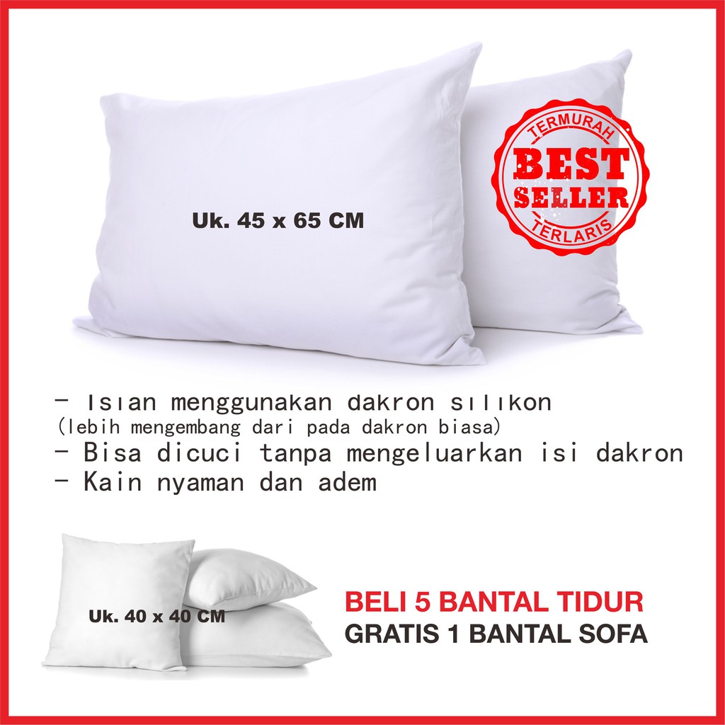 Bantal Tidur Silikon Bantal Dakron Bantal Murah Shopee Indonesia