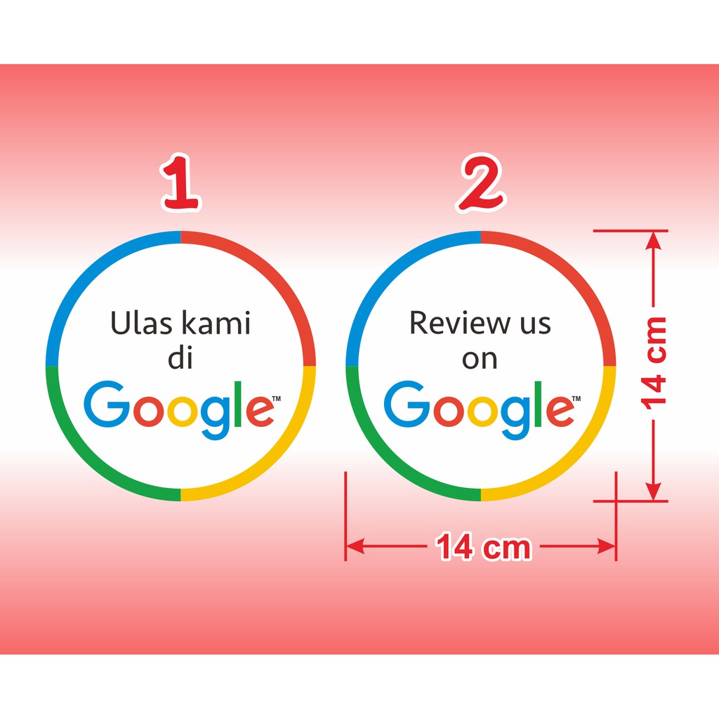 

Sticker Bundar Review us on Ulas Kami di Google stiker diameter 14 cm