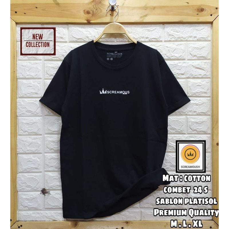 Baju Kaos Screamous Unisex Lengan Pendek Terlaris Murah Original Catton Combad