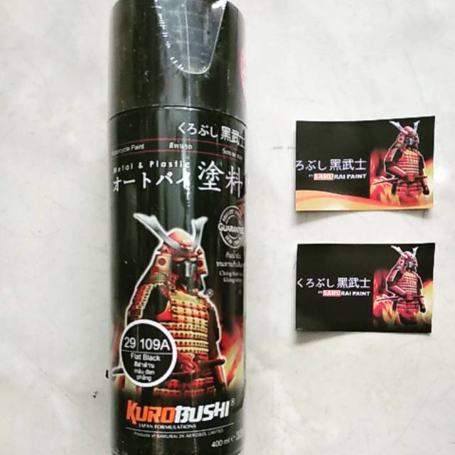Cat semprot Samurai paint flat black/ black doff