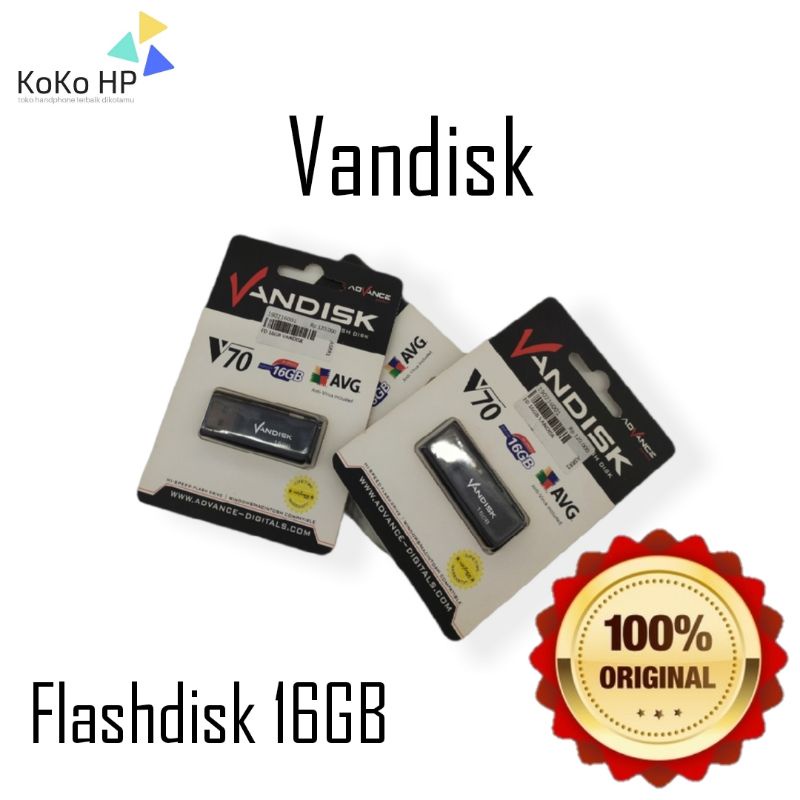 Flashdisk Vandisk 16GB, Garansi Resmi Seumur Hidup