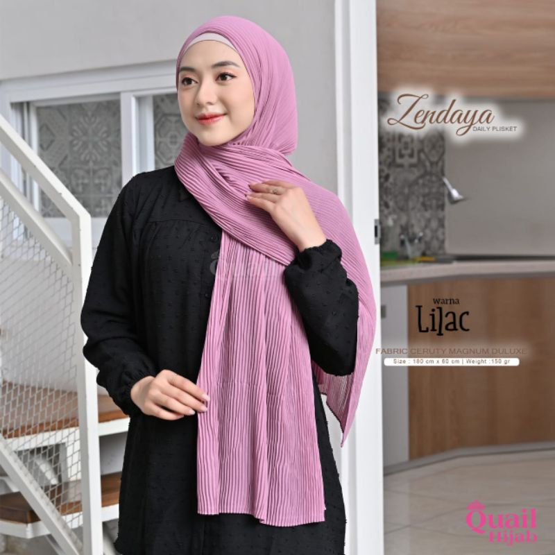 Zendaya Daily Plisket Pashmina Original Quail Hijab