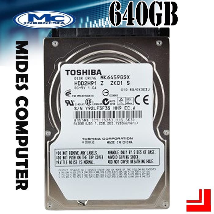 Hardisk HDD Harddisk Internal Laptop SATA  640GB All Merk