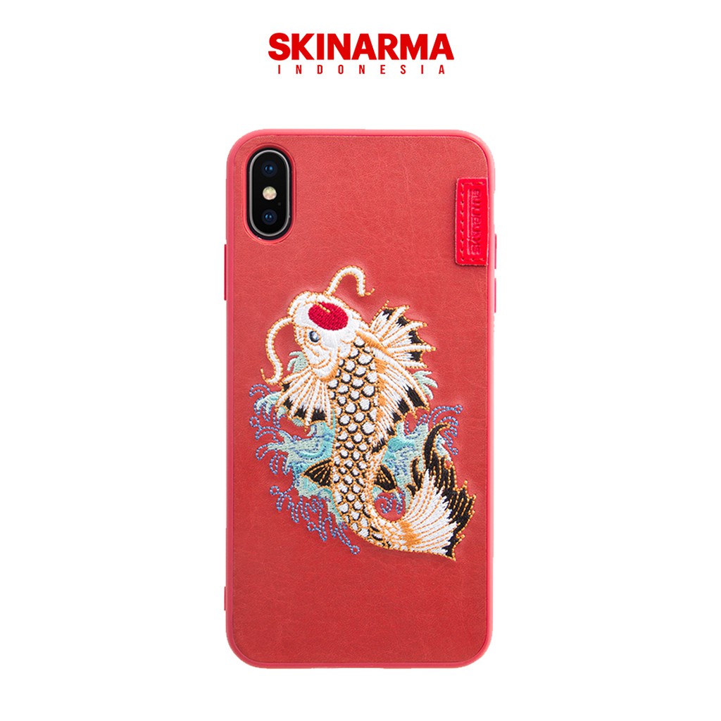 Skinarma Koi Kaho Hypebeast Leather Embroidery Case / Casing Bordir Kulit iPhone X /XS / XR / XS MAX