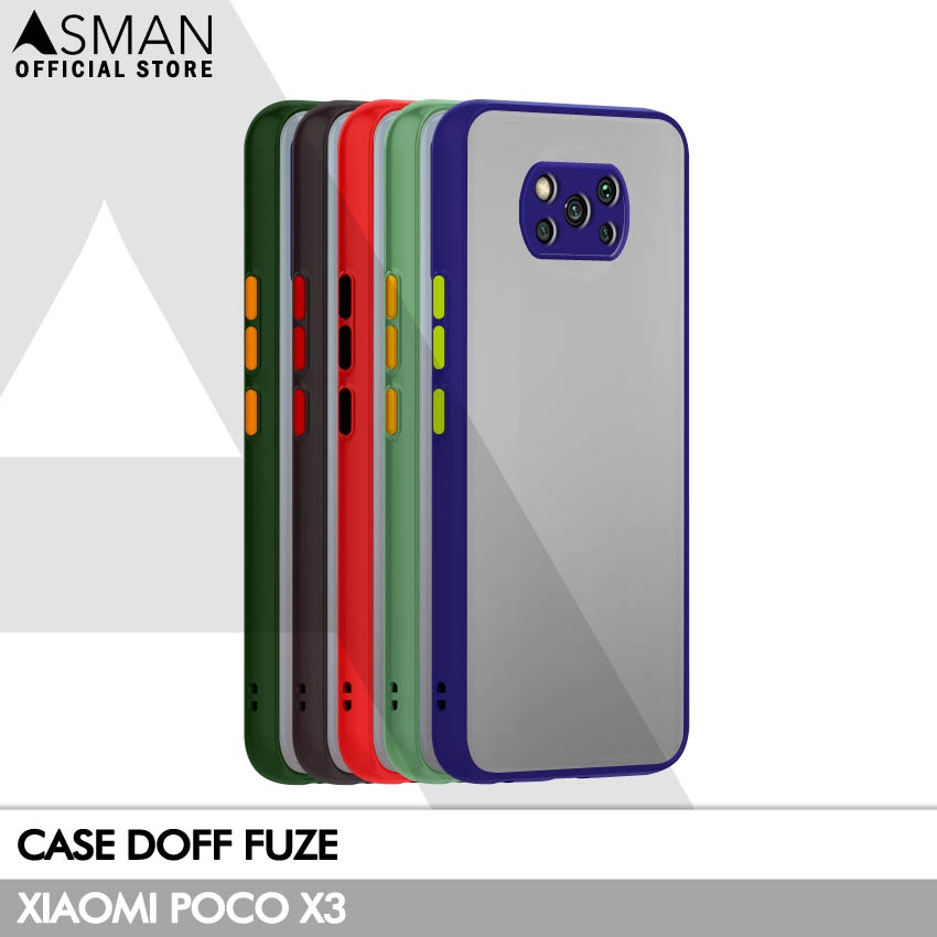 Asman Case Xiaomi Poco X3 Doff Fuze Premium Shield Protector