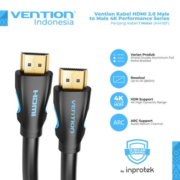 Vention Kabel HDMI v.2.0/b Ultra HD 4K 1M - [VAA - M02-B100]