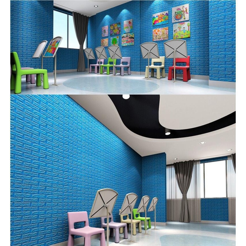 ⭐Bobastore⭐ R461 Wallpaper Dinding Foam 3D Motif Batu Bata / Walpaper Stiker Dinding Dekorasi Kamar-6