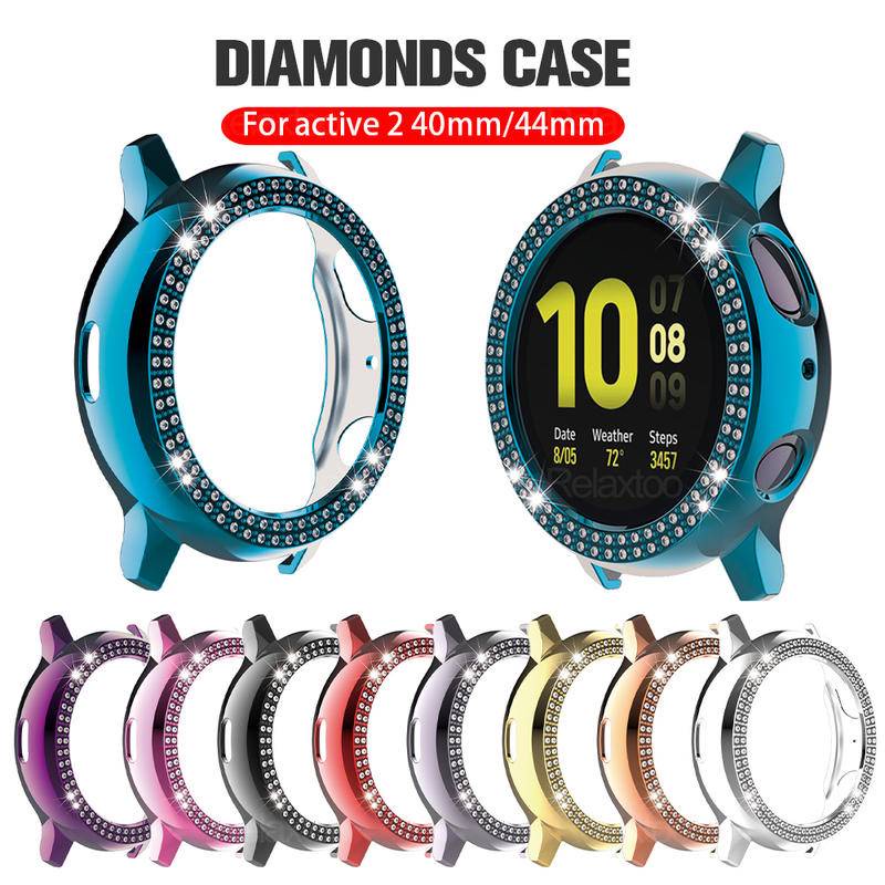 Case Cover Pelindung Smartwatch Lapis Berlian Bling Untuk Samsung Galaxy Active 2 40mm 44mm