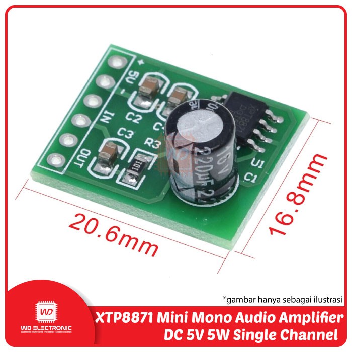 XTP8871 8871 DC 5V Mini Mono Audio Amplifier Board