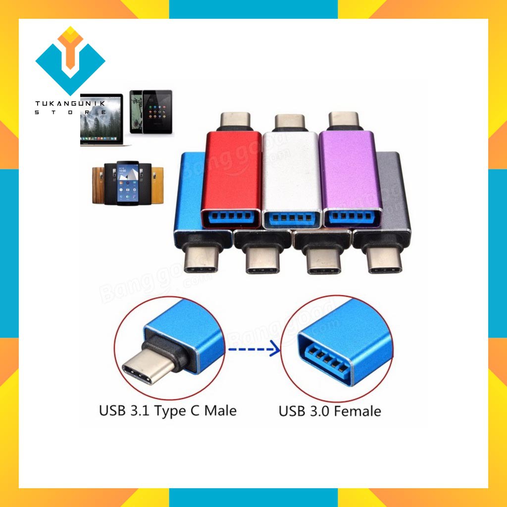 OTG Type C USB Tipe C Connector To Normal Port Converter Data Transfer HP Xiaomi Samsung Oppo Vivo