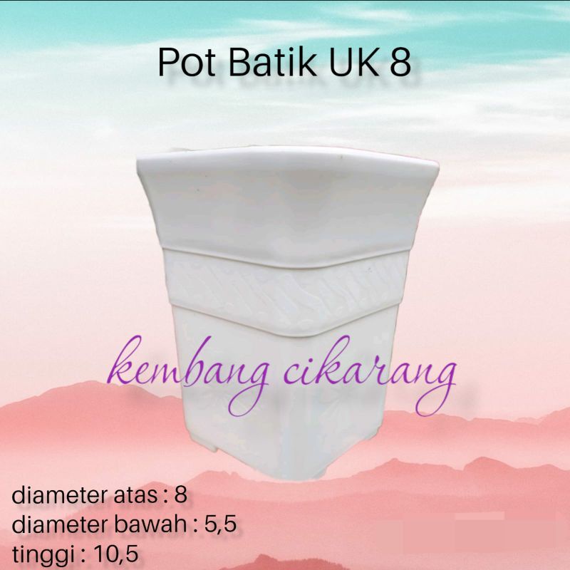 POT BATIK 8CM pot bunga kecil kotak tinggi mirip sofi motif batik