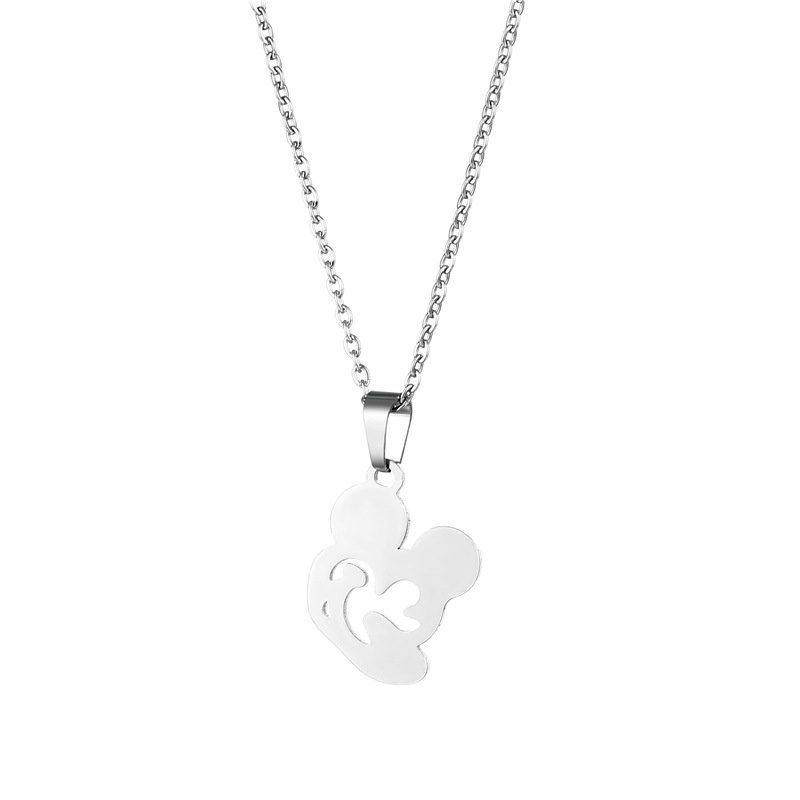 Baja Titanium cute liontin kalung kalung 304L stainless steel pesona wanita aksesoris