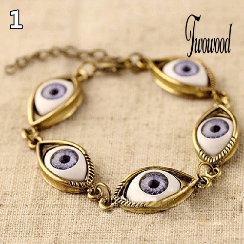 Gelang Rantai Desain Angel Evil Eye Untuk Unisex