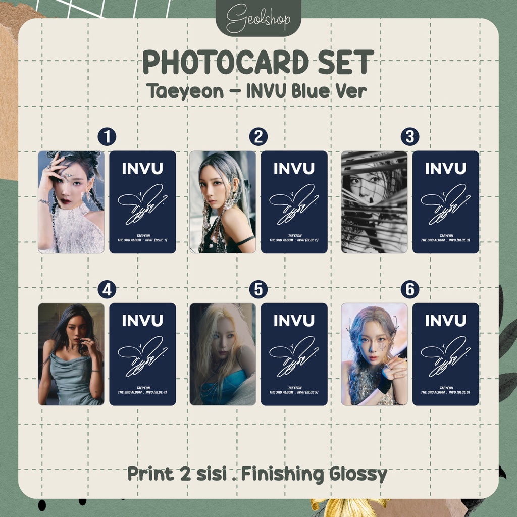 PHOTOCARD SET UNOFFICIAL | TAEYEON | INVU