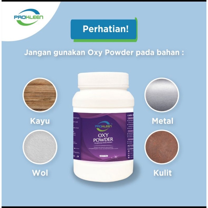 Oxy Powder Penghilang Noda Pakaian berwarna PROKLEEN 500 gr &amp; 1 Kg