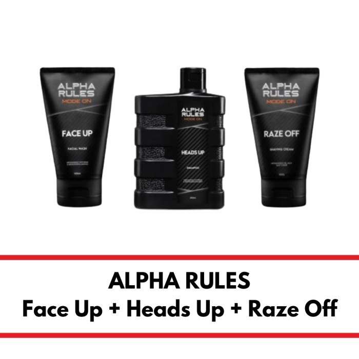 ALPHA RULES Bundling Hemat Face Up + Raze Off + Heads Up ORIGINAL - 3in1
